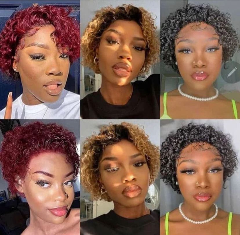 Best selling Glue less Pixie water curls 13x4 and a free bonnet