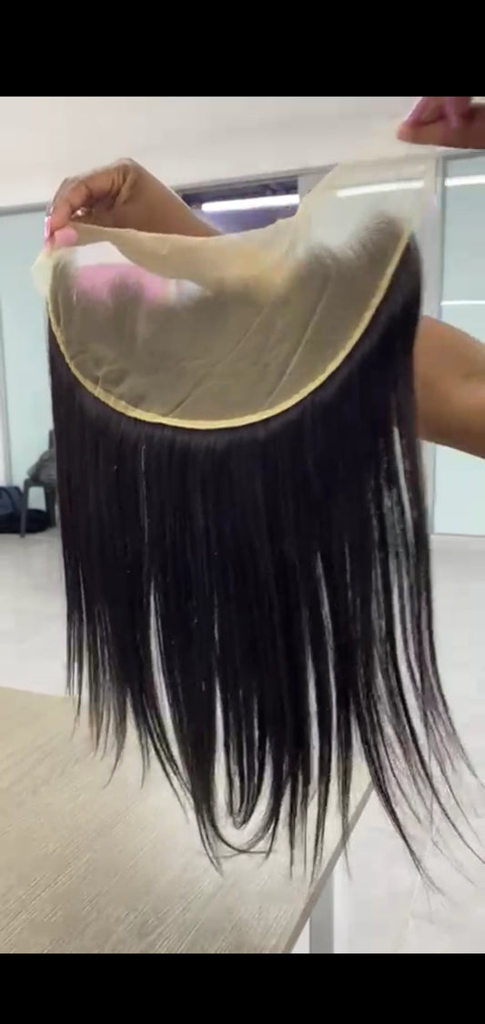 Closure only Ponytail 14" closure and x2 26 inch bundles