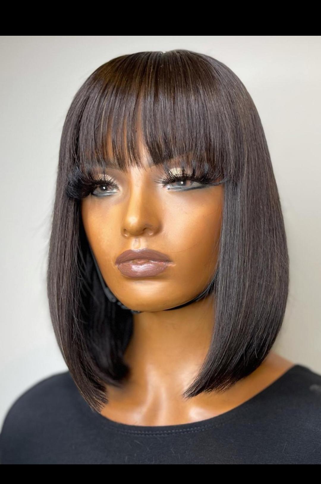 Straight weave with fringe 12"
