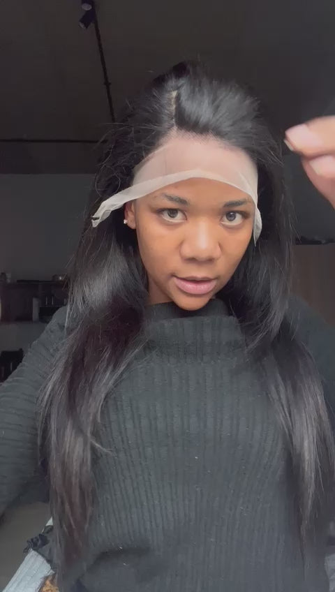 20" Straight Natural color 13x4  with free Goodies