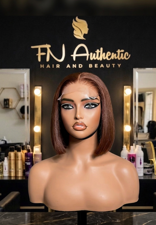 Super Double Drawn Donor 10" Bob 5x5HD Lace: Glue-less, premium quality hair for a flawless, natural look.