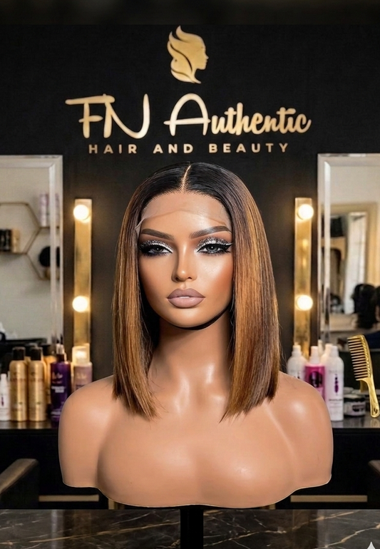 Super Double Drawn 14" Bob 5x5 HD Lace: Glue-less, premium quality hair for a flawless, natural look.