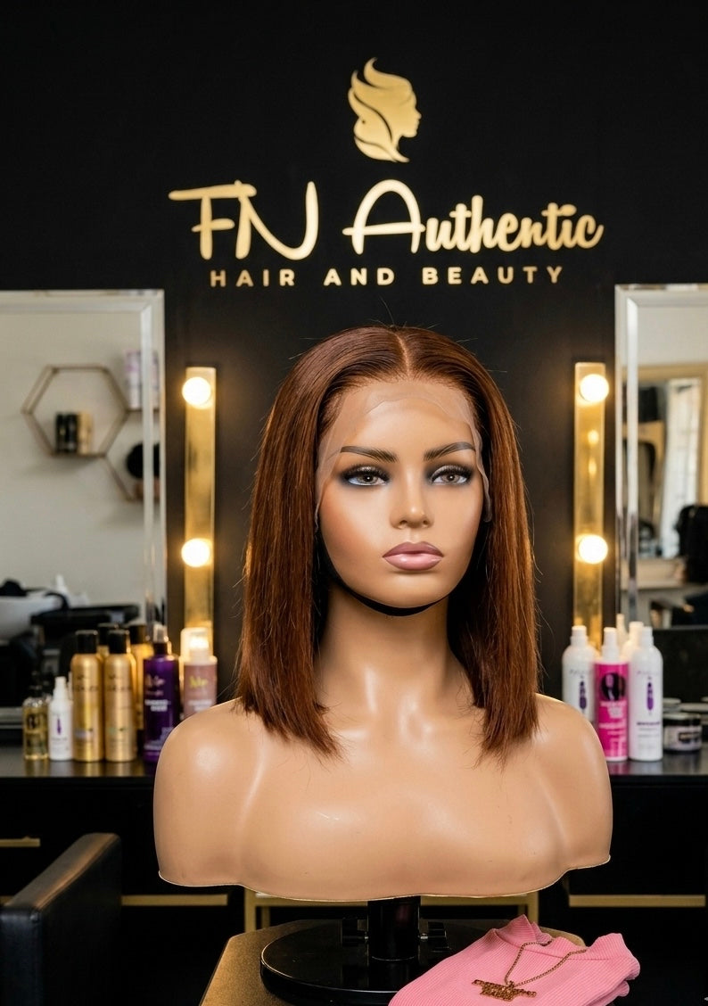Double Drawn 10" Bob 13x4 Virgin hair color of your choice- Ultra-thick, full-tip density with seamless, natural flow from root to end.