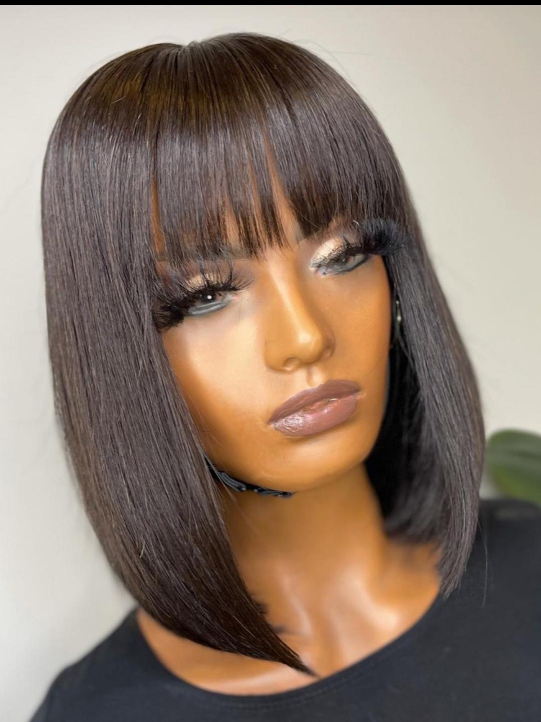 Straight weave with fringe 12"